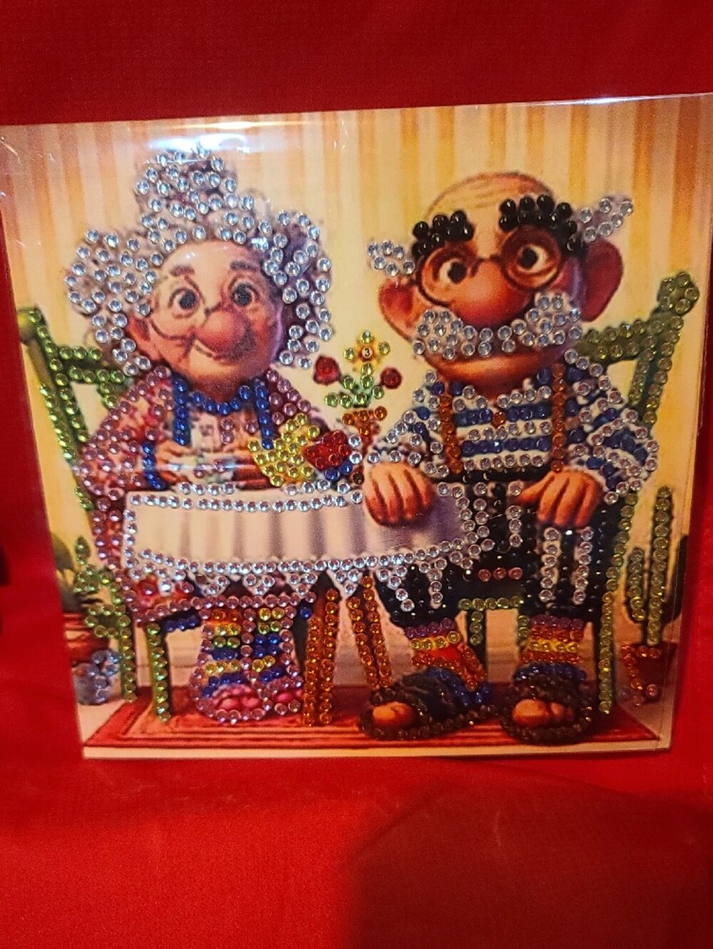 Whimsical Grandparents Diamond Art TWO Greeting Cards- NWT - Picture 3 of 7